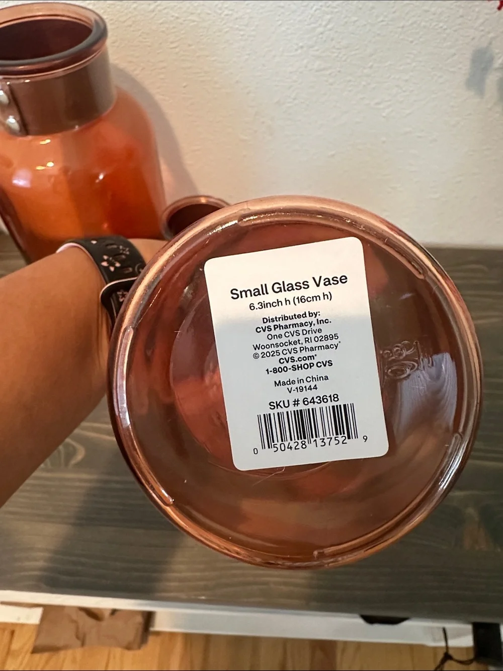 Amber Glass Decorative Jar Set - 3-Piece